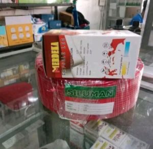 KABEL LISTRIK TEMBAGA SILUMAN Kabel NYA 2.5mm 100YARD GRATIS LAMPU  10WATT  tunggal tembaga untuk listrik Kabel yg biasanya untuk keperluan Instalasi Listrik perumahan  Kualitas Bagus .Terbuat dari tembaga Berkualitas Bagus tidak mudah terkelupas