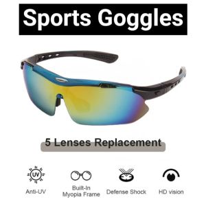 Profession Sport Glasses Polarized Men Sunglasses Road Cycling Glasses Mountain Bike Glasses Goggles Eyewear 5 Lens Glasses