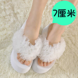 Dép Đế Dày Thời Trang Ngoài Trời Chống Trượt Cao Gót Đi Biển Hoa Trắng Đế EVA Đế Cao Su Thường Ngày Cho Nữ