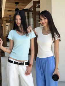 audwyn | Slim Fitting Stretchy Pure Desire Style Versatile Womens T-Shirt