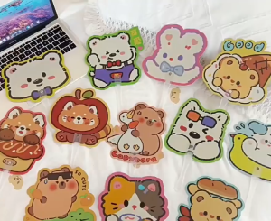 พัดลายการ์ตูน น่ารัก ขนาดเล็ก พกพาสะดวก ของขวัญ พร้อมส่ง