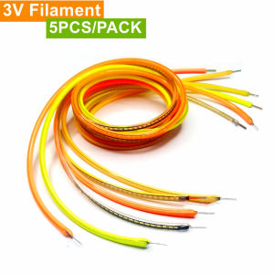 5PCS 460 360mm LED 3V COB Flexible Ultra Slim Filament Spiral Bulb Filament Retro Edison Bulb Parts Lighting Strip Decoration