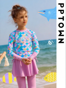 PPTOWN | Summer UV Protection Quick-Dry Swimwear Big Girls