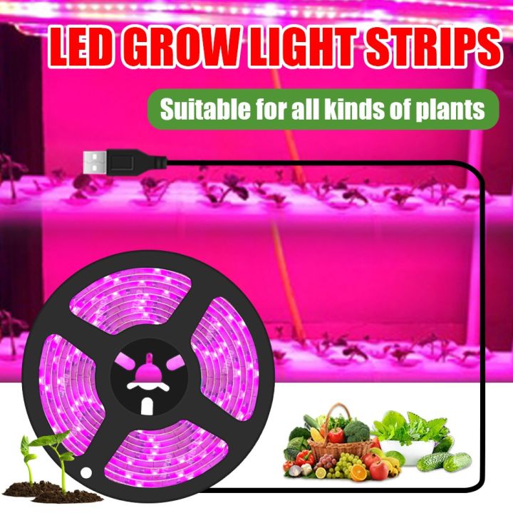 Full Spectrum Phyto Lamp USB 5V LED Grow Light Strip Tape 2835 SMD ...