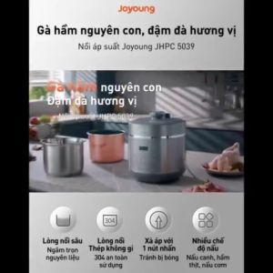 Nồi áp suất Joyoung JHPC-5039 - Dung tích 5L Công suất 900W - Bản tiếng Việt Bảo hành 24 tháng