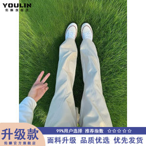 American Style Straight Leg Mens Casual Pants Water Resistant Windproof Quick Dry Workwear Trousers Leg Lengthening Autumn