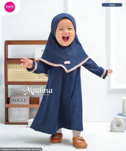 DRESS ANAK / BAJU GAMIS ANAK / GAMIS SET HIJAB / MADINA SET by BABYJAB