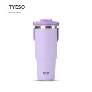 TYESO | Bình Giữ Nhiệt Tyeso 750ml Hai Ngăn Bằng Thép Không Gỉ Có Tay Cầm - Bình Giữ Nhiệt Cho Đồ Uống Nóng Và Lạnh Bình Đựng Nước Trên Ô Tô Cốc Giữ Đá