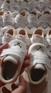 Sepatu bayi laki laki/perempuan untuk umur 0-12 bulan Motif bear lucu bahan halus dan nyaman