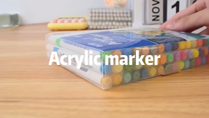 🐻DAILY2U🐻 Acrylic Marker Pen Set 12/24/48/80 Color Marker Pen Acrylic Paint Marker Set Art Waterproof Markers Kids Drawing Painting Pen Graffiti For Stone Ceramic Glass Wood Manga Art