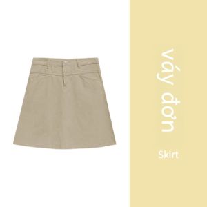 Thanh Lịch Pháp Cổ Polo Thon Gọn Đầm Rộng Rãi Tay Dài Chân Váy Chữ A Bộ Hai Mảnh Dành Cho Nữ Dáng Người Nhỏ Nhắn Mùa