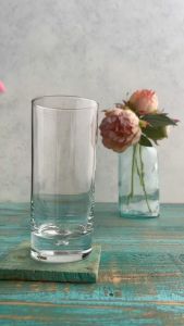 DELISOGA Straight side crystal glass cup for drinking water juice and milk cup (1PC/6PCS SET) ES1005
