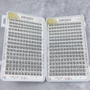 Mi Giả 384 Sợi Mềm Nhẹ Kiểu Đuôi Cá Cụm Đơn Dài Tự Nhiên 10-12mm Chất Liệu Tóc Tổng Hợp Dùng Cho Trang Điểm Hàng Ngày & Nối Mi