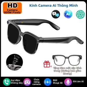 Kính Thông Minh Có Camera HD Gọi Bluetooth Trợ Lý Giọng Nói AI Chụp Ảnh Từ Xa 8MP Bluetooth 5.3