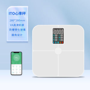 German Body Fat Scale Smart VA Color Screen Heart Rate Body Electronic Scale High Precision Professional Measuring the Fat Health Weight Scale