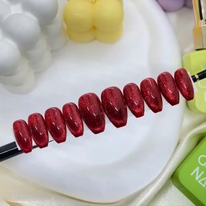 ลิงค์ เล็บปลอมสำเร็จรูปพร้อมติด สีลูกแก้ววิ้งตาแตก สีเจลแท้ ฟรี อุปกรณ์ ติดตั้ง