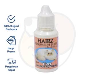 Hairz Cat 30 ml Vitamin Penumbuh Bulu Kucing Anti Rontok Anti Stress Cat Kitten