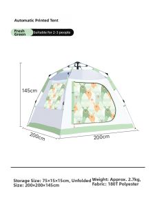 deer land | Automatic Instant Family Suitable For 3-4 People Camping Outdoor Tent