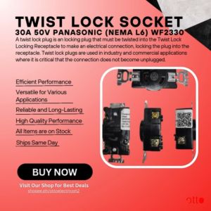 Twist Lock Socket - 30A 50V Panasonic (NEMA L6) WF2330