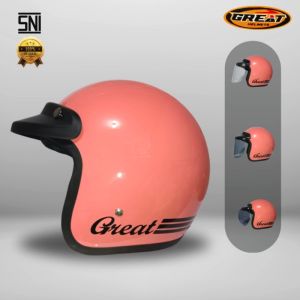 Great Helm Bogo Original Glossy Peach Termurah Pria Wanita 100% SNI G10