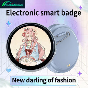 Kebidumei | Kebidumei Anime E-Badge Dynamic Pin Electronic Badge Anime Merchandise Digital Display Badge Dynamic Gift For Otaku Fans Friends