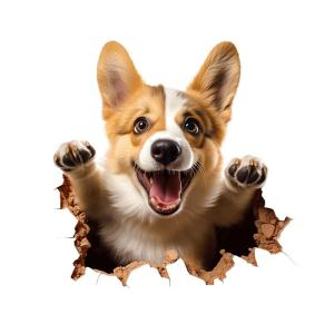 Creative Cartoon Dog 3D Car Stickers