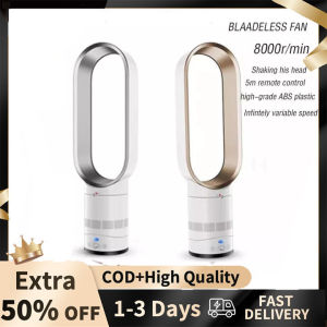 Leafless Electric Fan Home Remote Control Floor-mounted Mute Moving Head New Negative Ion Air Purification Fan