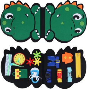 Todders Montessori Busy Book Baby Activity Sensory Board Fine Motor Skills Quiet Book Car Travel Binder Autism Toy For Kids