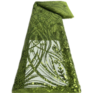 Wholesale African French Tulle Embroidery Beaded Beads Lace Fabric Nigerian Sequins Lace Fabric For Wedding Party Christmas Dres