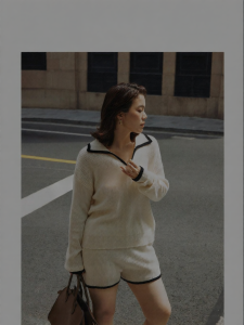 Luxurious Soft Mousse French Lapel Top and Shorts Set