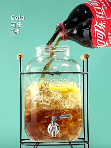 Brett-4L/5L/8L juice drink glass jar water dispenser and stand with faucet beverage dispenser water bottle