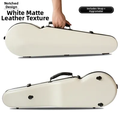 Ultra-Light Carbon Fiber Violin Case with Double Shoulder Straps for 4/4 Violin Medium Violin Box Music Instrument Accessories