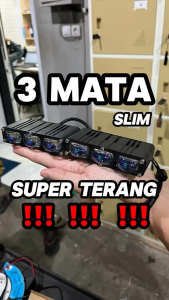 LUMINOS LAMPU TEMBAK SOROT SLIM SQL 3 MATA Q9 Q9S BLUE LENS 2 WARNA WHITE YELLOW LASER HI LOW UNTUK MOBIL DAN MOTOR MINI PROJECTOR 3 MATA MINI PROJIE SLIM 3 MATA