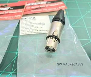 แจ๊ค XLR ตัวเมีย ยี้ห้อ NTS LIDGE (ราคาต่อแพ็คจำนวน 2 ตัว) รหัสสินค้า YM-001A ปลั๊กแจ๊ค XLR ตัวเมีย 3 ขาท้ายยาง NTS LIDGE สินค้าคุณภาพได้มาตรฐาน