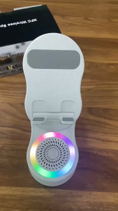 Senso Induction  Phone Stand Speaker Home Smart WirelessBluetooth Speaker ColorAtmosphere Light 300° Foldable Office Vertical Tablet Stand 9d  Audio Smartphone bluetooth speake