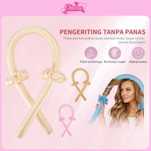 CHARM Alat Pengeriting Tanpa Pemanasan/ Satin Heatless Curling Set / Pengeriting Rambut untuk Tidur / Tidak ada kerusakan rambut Pita Pengeriting Rumah DIY