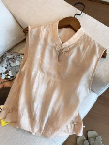 SHUAIYUE | New Chinese Style Button Sleeveless Slim Womens Vest