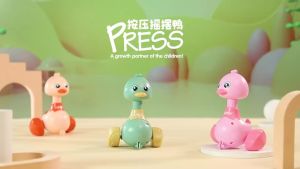 Baby Toy Cartoon Swing Duck Toy Press Vehicles Glide Animal Inertia Pull Back Cars Early Educational Crawling Toy Toddlers Gifts