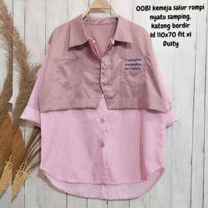 0081 kemeja katun salur rompi bordir tulisan wayfansix lubana