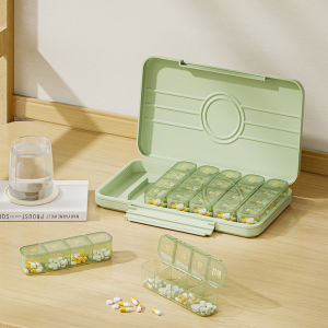 YYIEDERNG | Portable Daily Meal Reminder Pill Organizer 7-day Large Capacity
