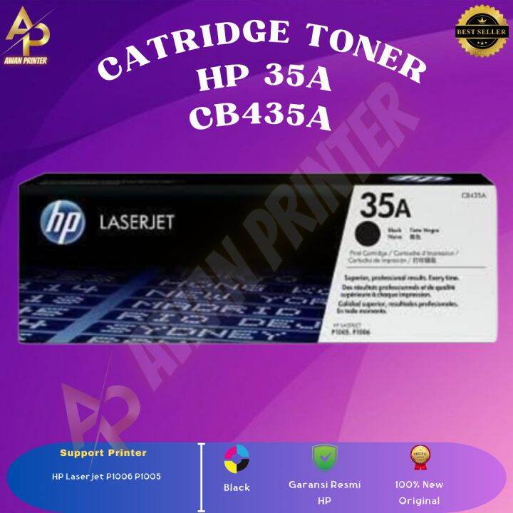 Toner HP Laserjet 35A Black (CB435A) Original | Lazada Indonesia