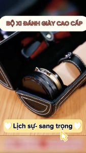 Bộ xi hộp da cao cấp bảo vệ và đánh bóng giày dép túi ví đồ da sang trọng lịch sự bộ 10 món