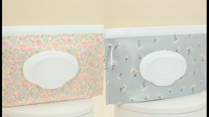 Wet Wipes Bag EVA Flip Cover Baby Wipe Dispenser Portable Refillable Floral Pattern Wet Wipes Container for Travel Kitchen