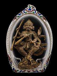 Four-Faced Eight-Armed Hanuman Thai Amulet