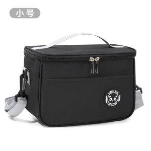ถุงอาหารกลางวันแบบมีฉนวนกันความร้อนกันน้ำความจุขนาดใหญ่ภาชนะบรรจุอาหารแบบเก็บความร้อนสายสะพายไหล่ปรับได้กล่องอาหารกลางวันแบบหนาสำหรับโรงเรียน