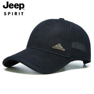 Jeep Spirit Mens Baseball Cap Breathable UV Protection Mesh Sunshade Durable Polyester Youthful Style for Outdoors And Travel