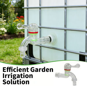 Transparent plastic faucet for garden irrigation rain bucket fish tank water tank water connection accessories 1/2 3/4