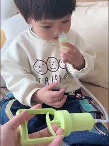 Baby Nasal Aspirator Hand Pulled Toddler Nose Mucus Cleaner Newborns Handheld Mucus Pump Nose Sucker