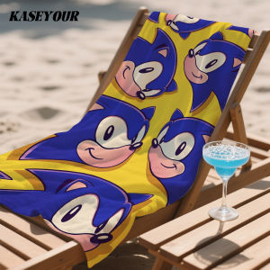 Khăn Tắm Sợi Nhỏ Siêu Nhỏ Nhanh Khô Anime Sonic Khăn Tắm Nhẹ Đi Biển Dùng Cho Bơi Lội Cắm Trại Tập Yoga - Khăn In Họa Tiết Nhẹ Thấm Hút Tốt