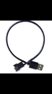 5V Computer Cooling Fan Cable USB to 3Pin/4Pin FAN Power Adapter 30cm PWM Sleeved PC Fan Connector CPU Cooling Extension Cable
